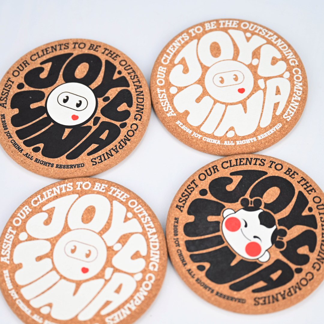 Side view of stacked coasters showing 8mm thickness