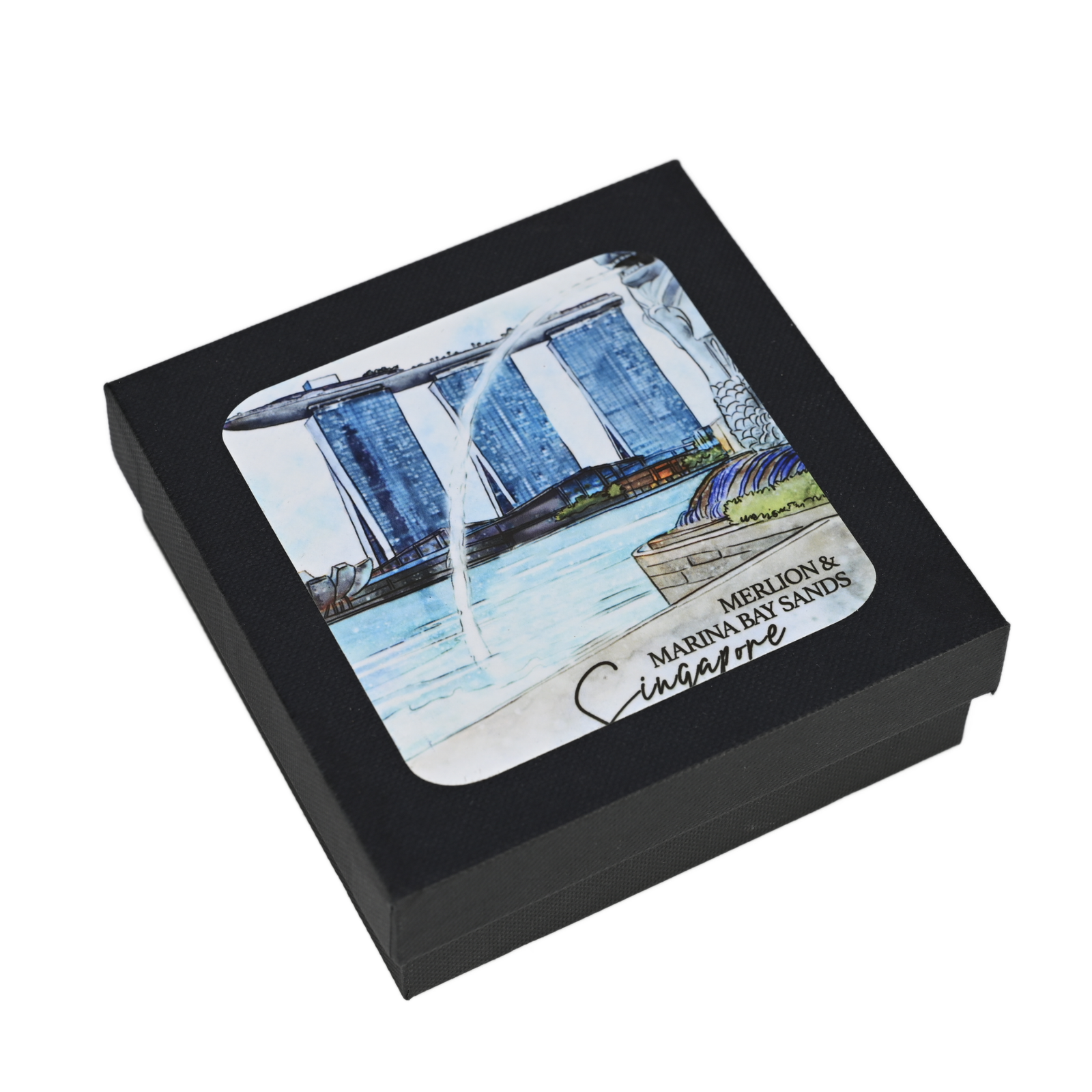 Single custom MDF coaster showing sublimation print detail