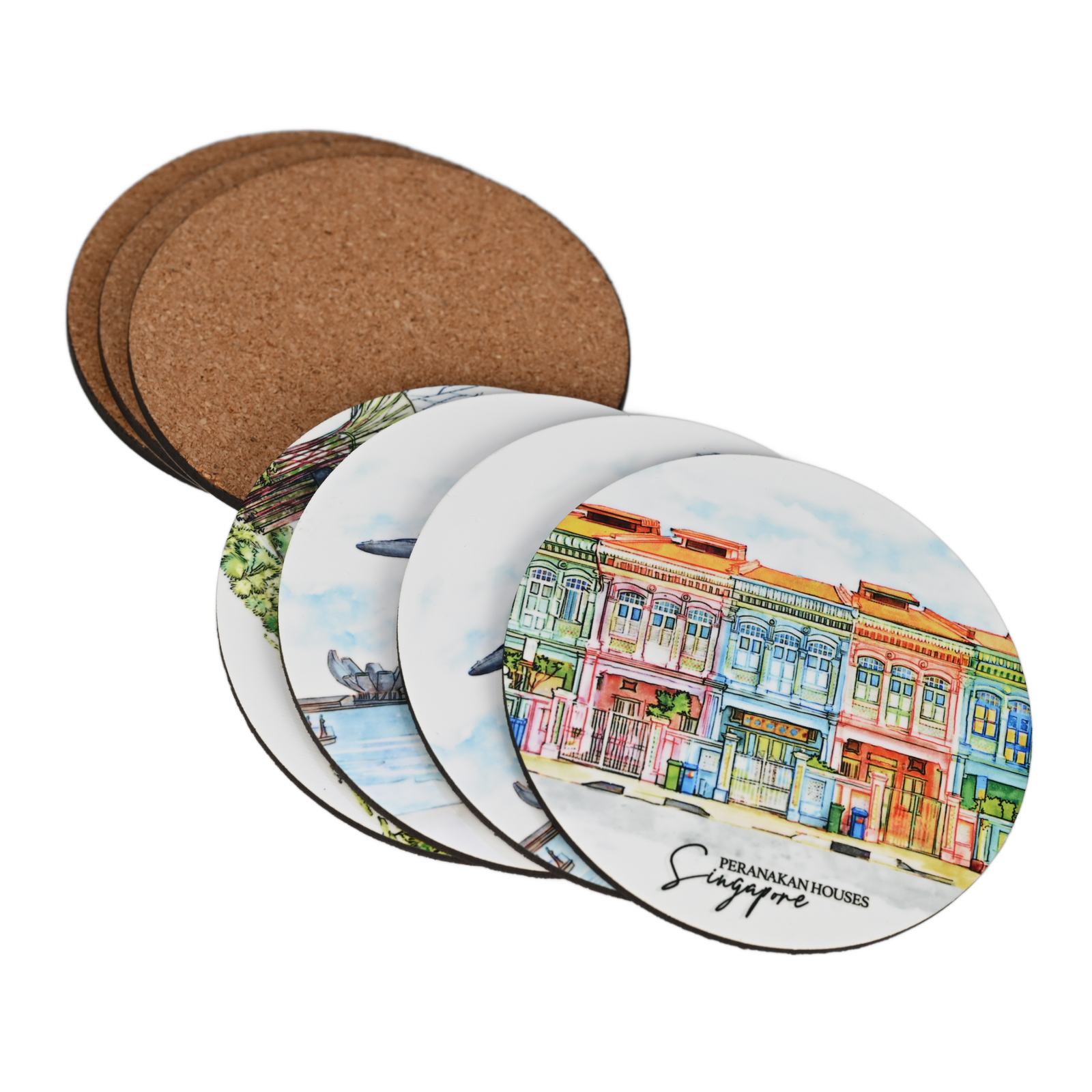 Kraft box packaging for custom MDF coasters eco-friendly souvenir retail