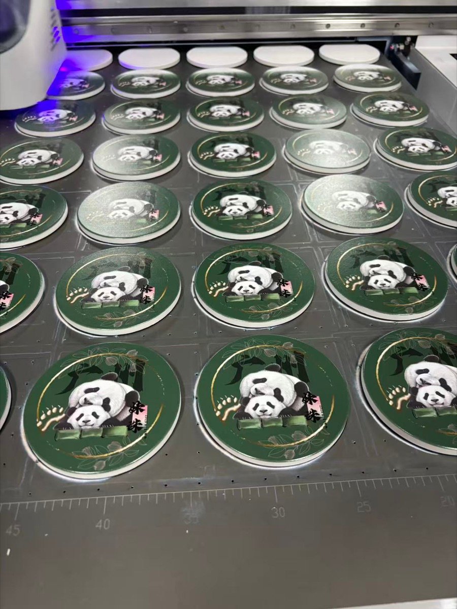 UV flatbed printing custom souvenir designs in production